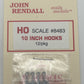 JV Models 8483 HO 10'' Unpainted Hooks (Pack of 12)