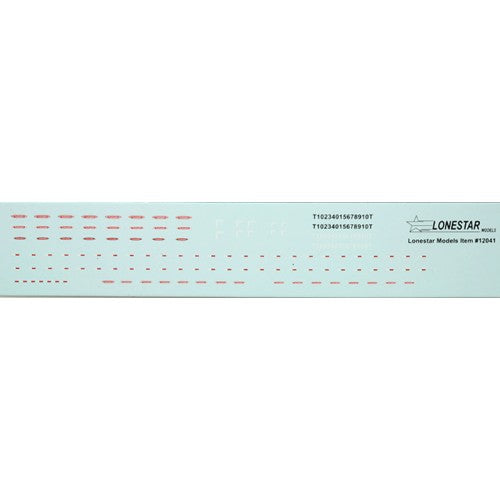 Lonestar Models 12041 HO Trailmobile 40' Flatbed Trailer Decal Set