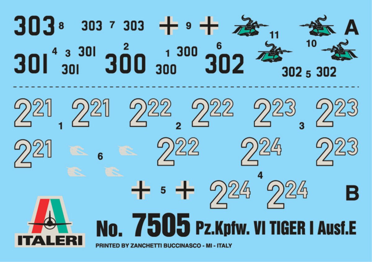 Italeri 7505 1:72 Pz. Kpfw. VI TIGER I Ausf. E Tank Plastic Model Kit