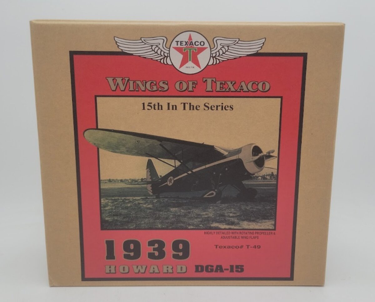 Ertl 21844P Wings of Texaco 1939 Howard DGA-15 Texaco #T-49 Die Cast Metal