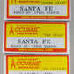 Accurail 8062 HO Scale Santa Fe 40' Steel Reefers Super Chief (Set of 3)