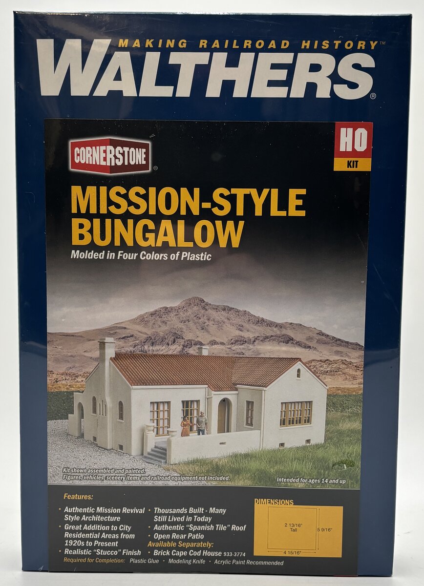 Walthers 933-3785 HO Mission-Style Bungalow Building Kit