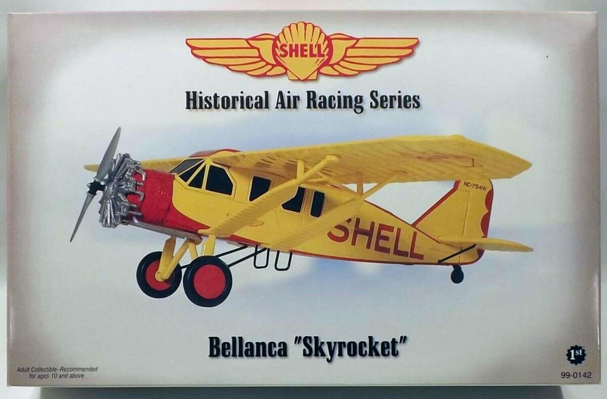 First Gear 99-0142 Shell Giuseppe Bellanca "Skyrocket" Die-Cast Replica Plane