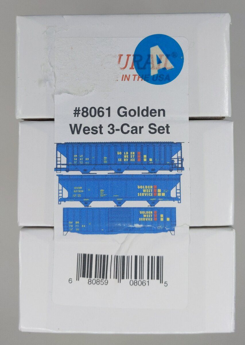 Accurail 8061 HO Scale Golden West 50' Steel X-Post Boxcar (Set of 3)