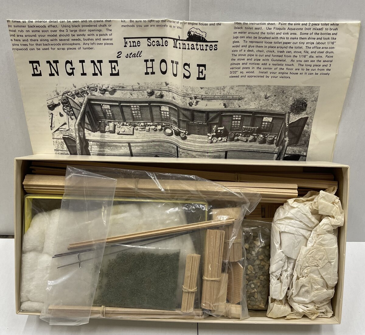 Fine Scale Miniatures 135 HO Scale Two-Stall Engine House Laser-Cut Building Kit