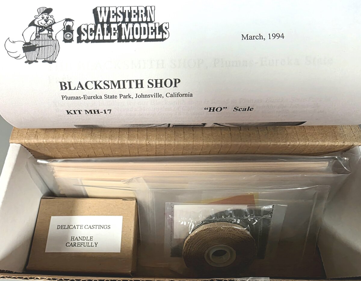 Western Scale Models MH-17 HO Blacksmith Shop Building Kit
