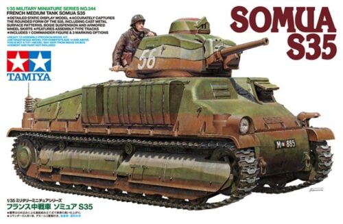 Tamiya 35344 35344, French MediumSomua, S35 Military Tank Model Kit