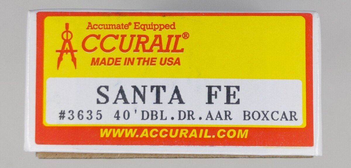Accurail 3635 HO Scale Santa Fe 40' Double Door AAR Boxcar Kit Road #: 5346