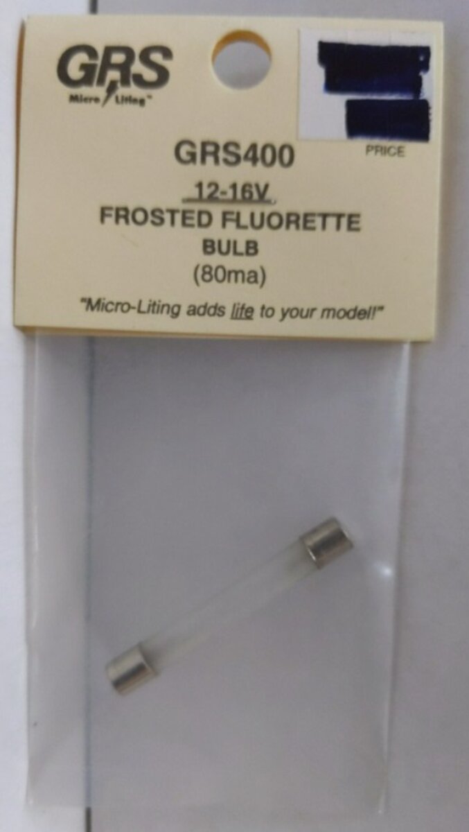 GRS 400 12-16V Frosted Fluorette Bulb 80 ma