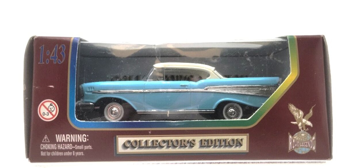 Road Signature 94243 1:43 Scale Blue/White '57 Chevy Bel Air Collector's Edition