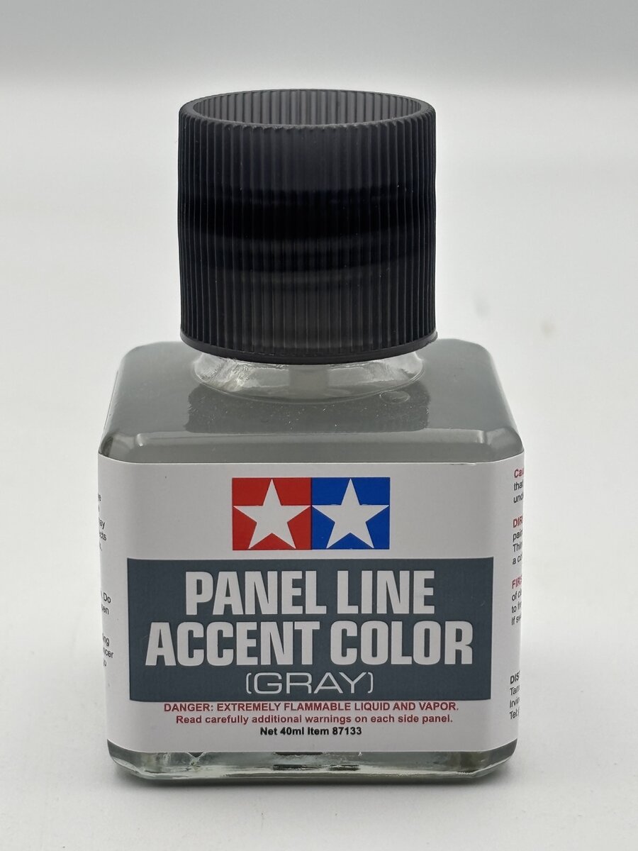 Tamiya 87133 Gray Panel Line Accent Color - 40ml Bottle