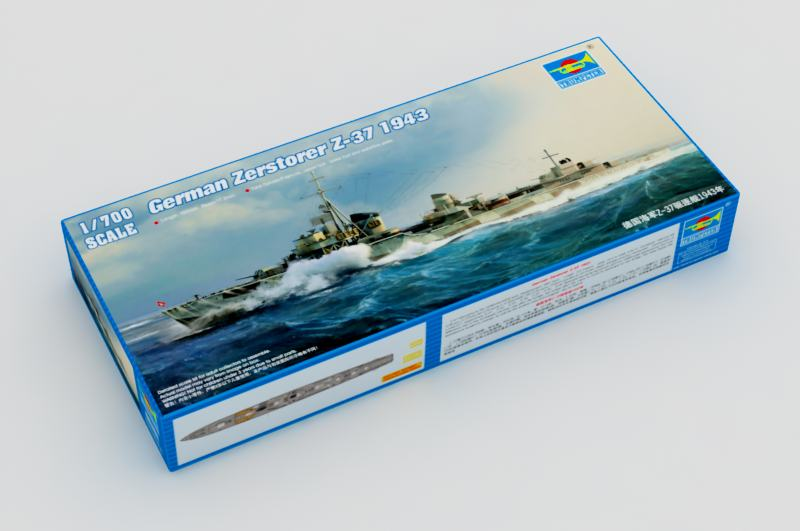 Trumpeter 05791 1:700 1943 German Zerstorer Z-37 Destroyer Plastic Model Kit