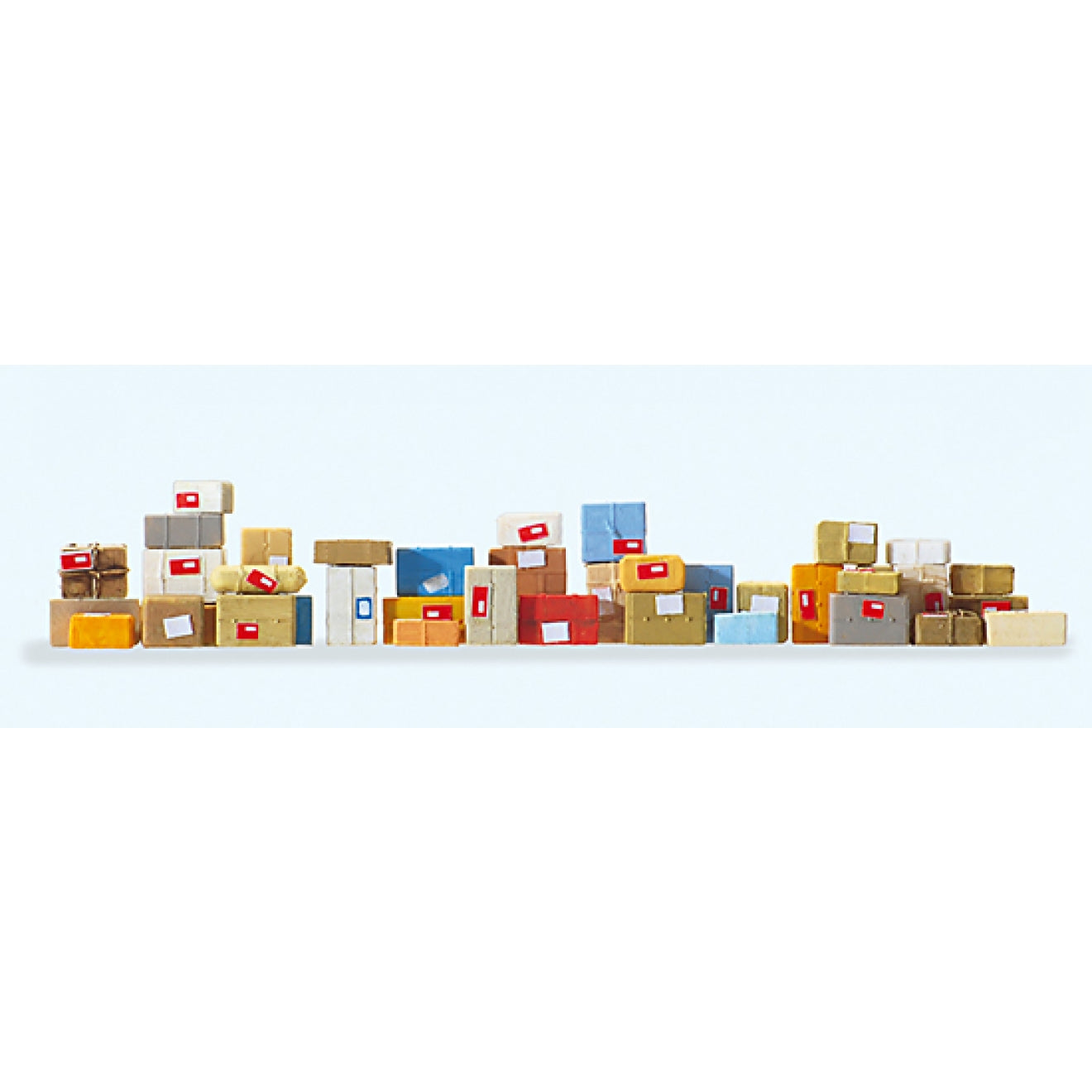 Preiser 17703 HO Assorted Painted Parcels (Set of 40)