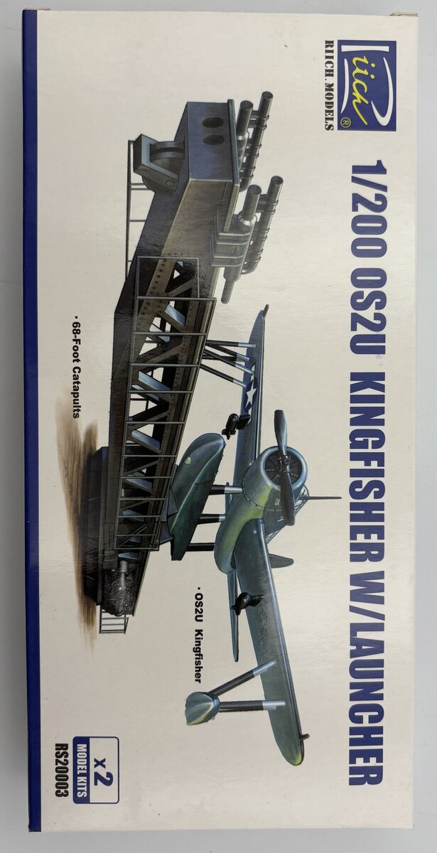 RIICH MODELS 20003 1:200 OS2U Kingfisher Aircraft w/Launcher (2 Kits)