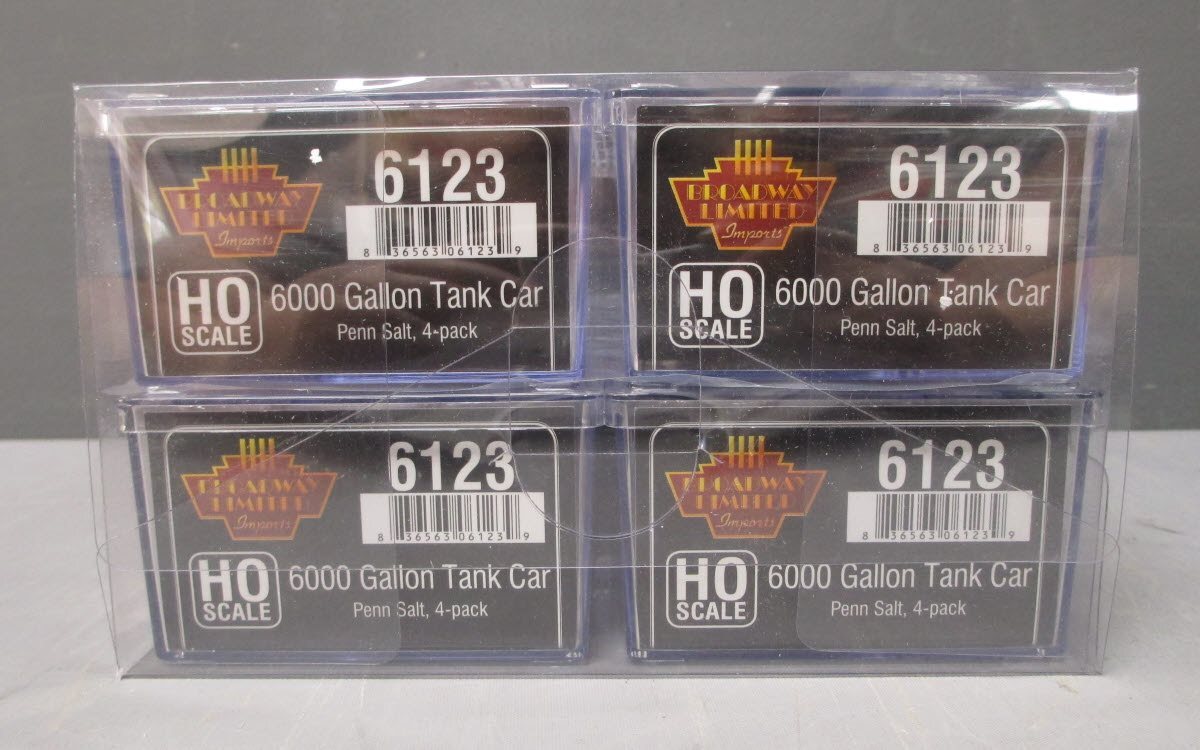 Broadway Limited 6123 HO Penn Salt ACF Type 6,000-Gallon Tank Car (Pack of 4)