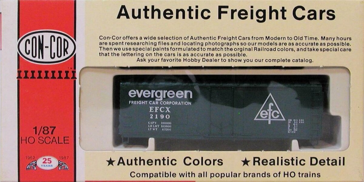 Con-Cor 0001-009454 HO Scale Evergreen Freight Car Corp. 40' PS1 Plug Door Kit