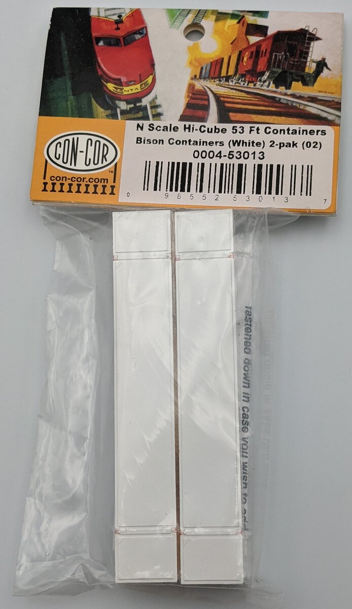 Con-Cor 0004-53013 N Bison Containers Monon 53' Rivet-Side Container Set #2 (2)