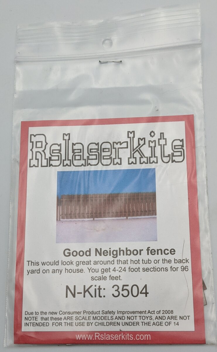RS Laser Kits 3504 N GOOD NEIGHBOR FENCE