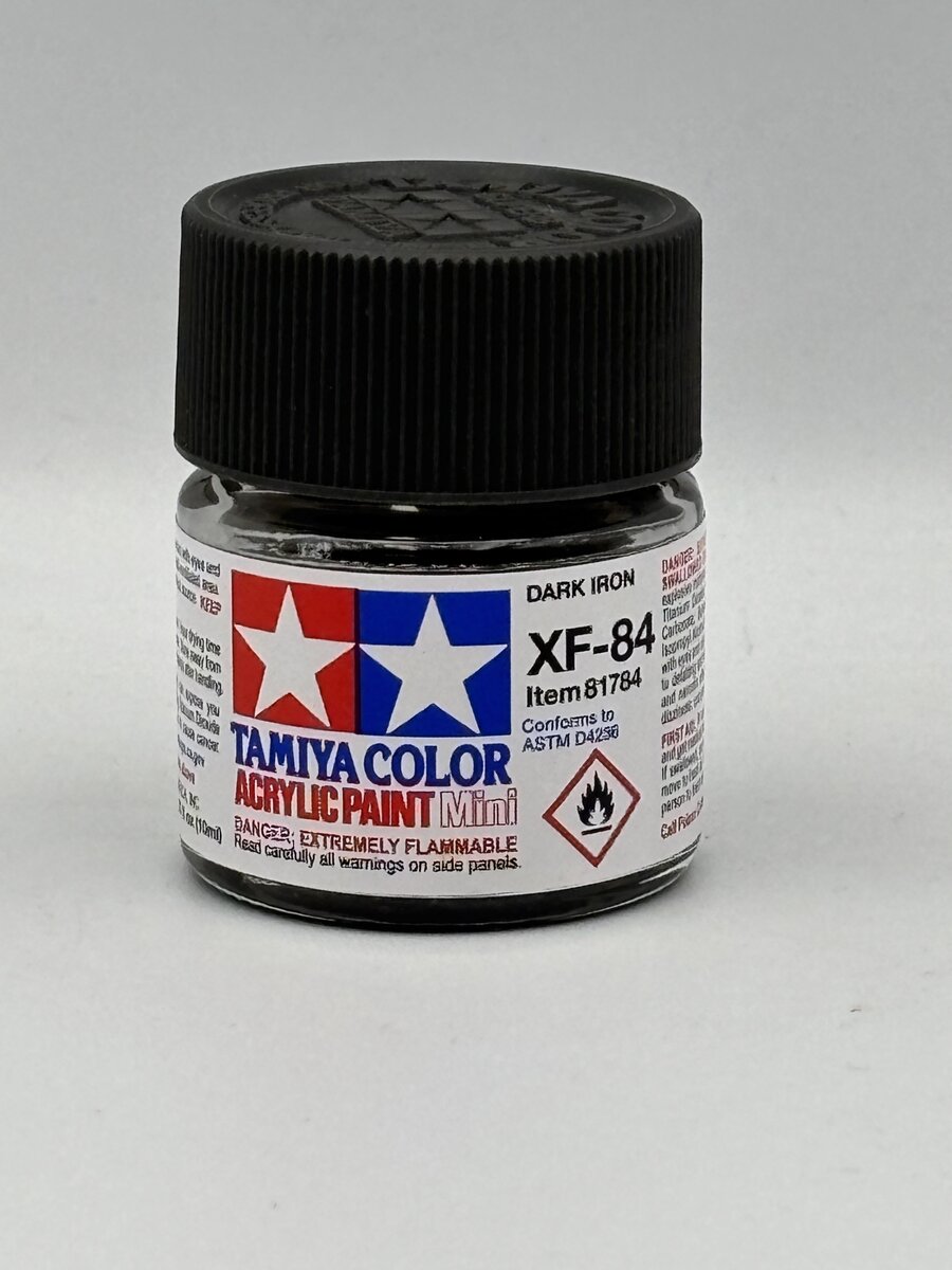 Tamiya 81784 XF-84 XF-84 Dark Iron Acrylic Mini Paint - 10 ml. Bottle