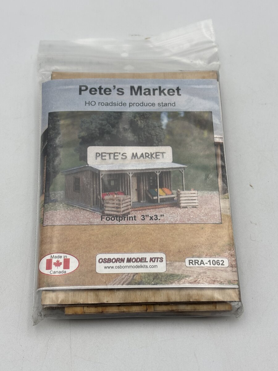 Osborn Model Kits 1062 HO Scale Pete's Produce Stand Laser Cut Wood Kit