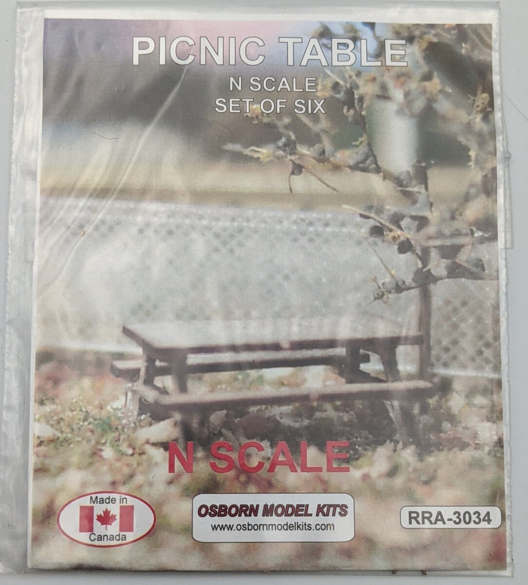 Osborn Model Kits 3034 N Picnic Table (Set of 6)