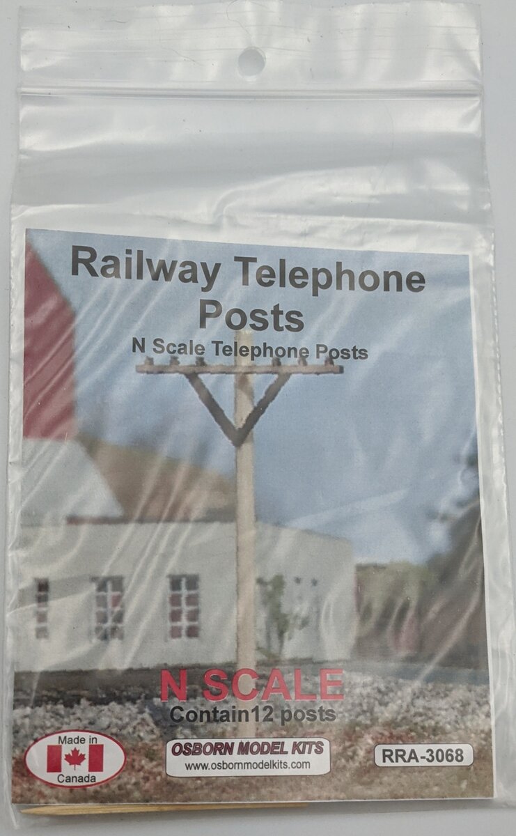 Osborn Model Kits 3068 N Telephone Poles (Pack of 12)