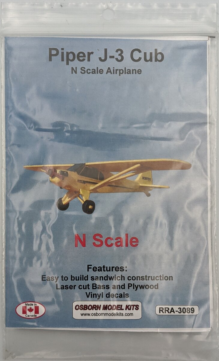 Osborn s 3089 N Piper J-3 Cub Military Aircraft Plane Model Kit