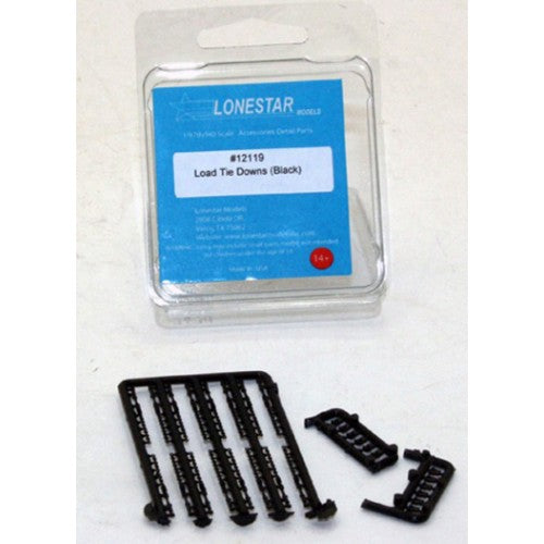 Lonestar Models 12119 HO Black Chain & Roll-up Load Tie Downs (Set of 28)