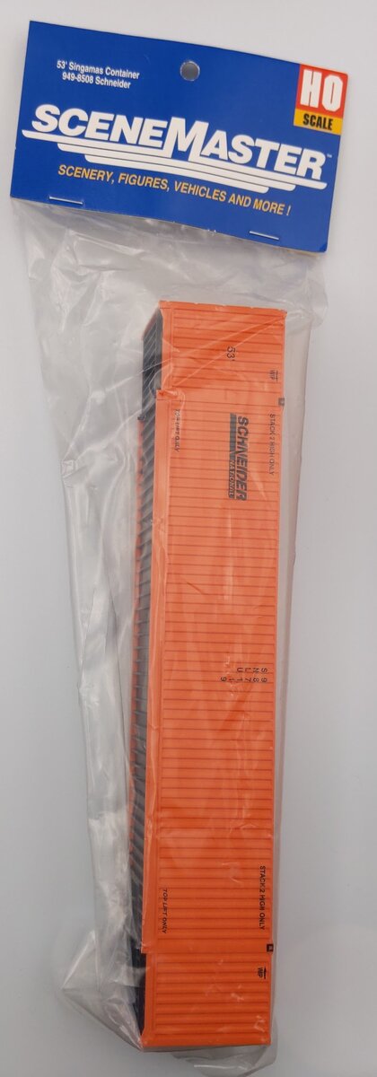 Walthers 949-8508 HO 53' Singamas Corrugated Side Container - Schneider National