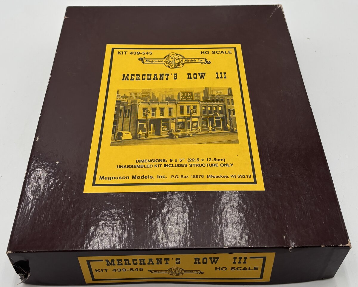 Magnuson Models 439-545 HO Scale Merchant''s Row III 9" X 5" Building Kit
