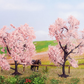 Noch 21996 HO/TT/N 8 cm & 9 cm Almonds Tree (Set of 2)