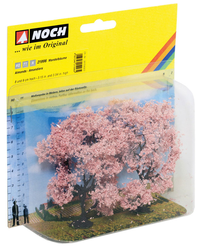 Noch 21996 HO/TT/N 8 cm & 9 cm Almonds Tree (Set of 2)