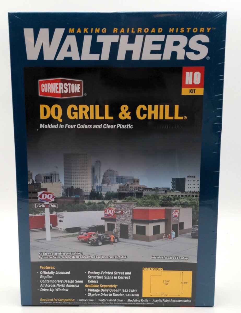 Walthers 933-3485 HO Dairy Queen Grill and Chill Building Kit
