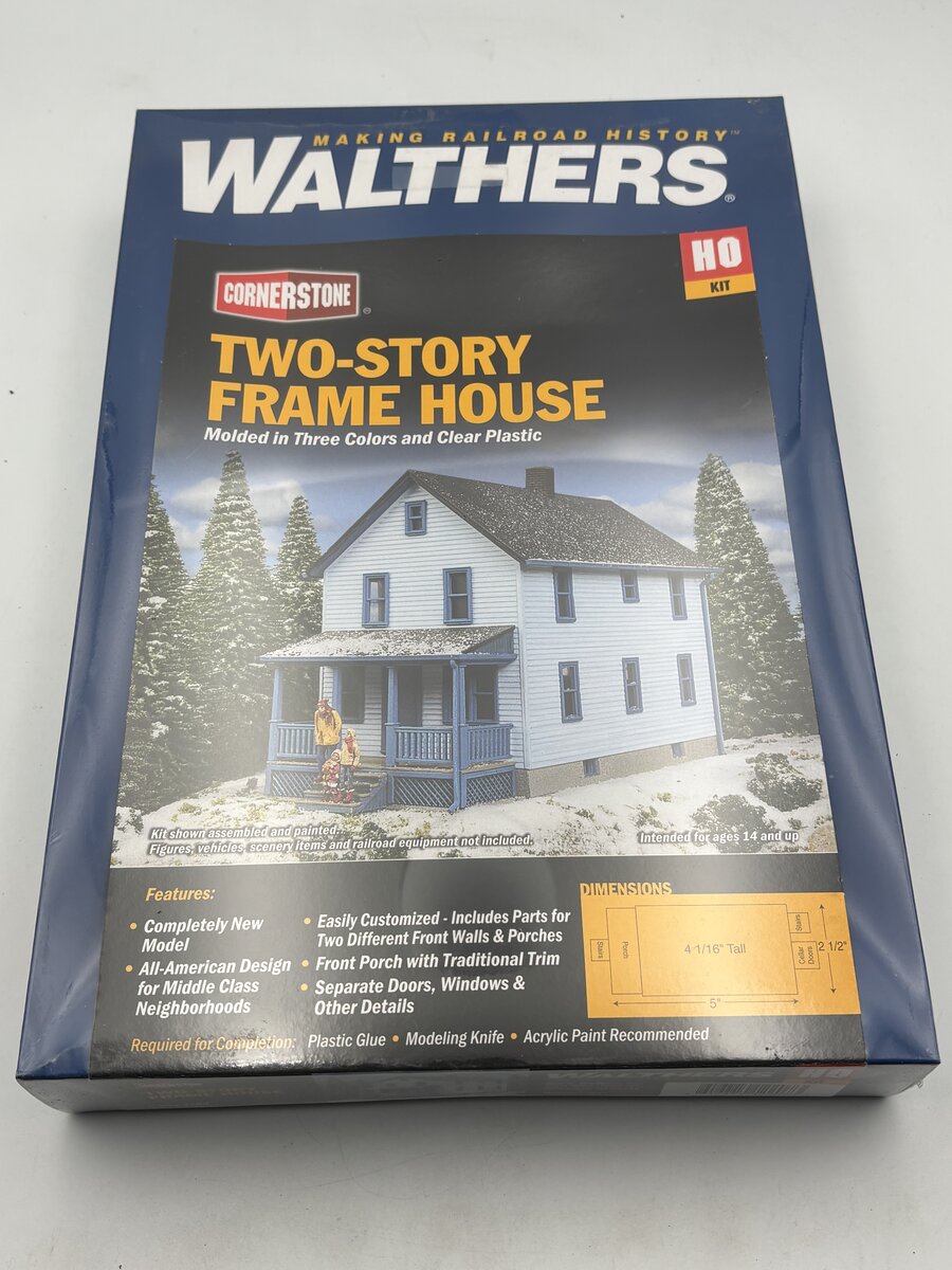 Walthers 933-3786 HO Two-Story Frame House Kit