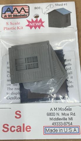 AM Models 801 S Shed Kit # 1 Plastic Kit