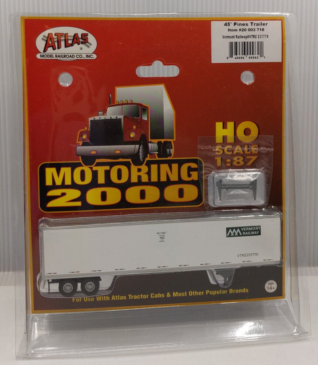 Atlas 20003718 HO Scale Vermont Railway 45' Pine Trailer
