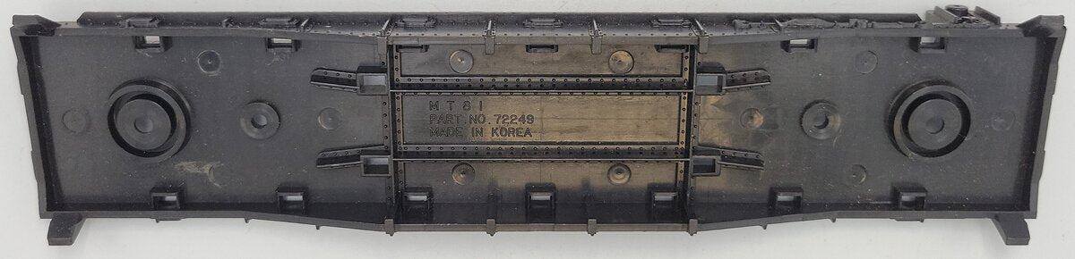 MTS 72249B Black Plastic Flatcar Body with Steps and without Brake Wheel