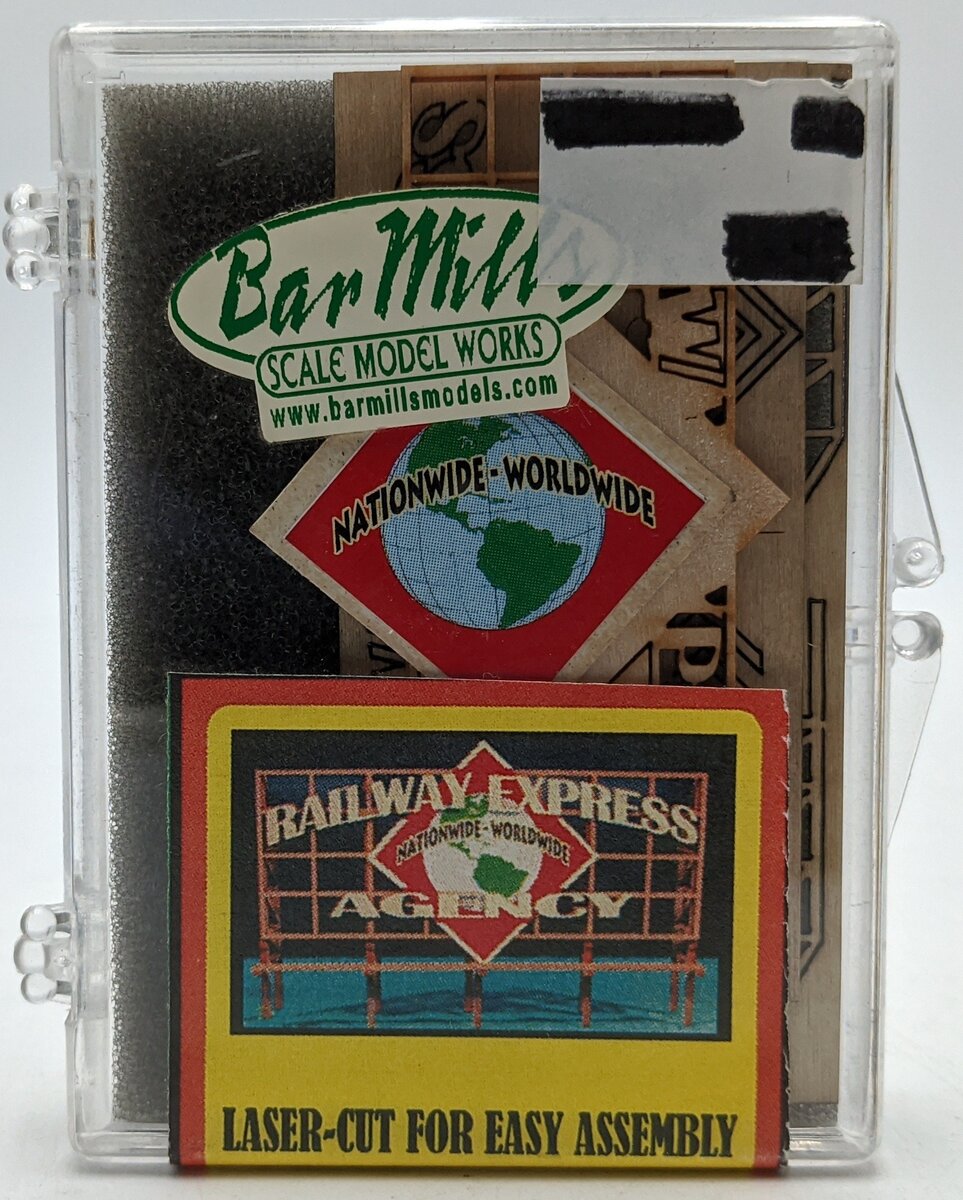 Bar Mills 91201 HO Scale Railway Express Laser Cut Billboard Kit