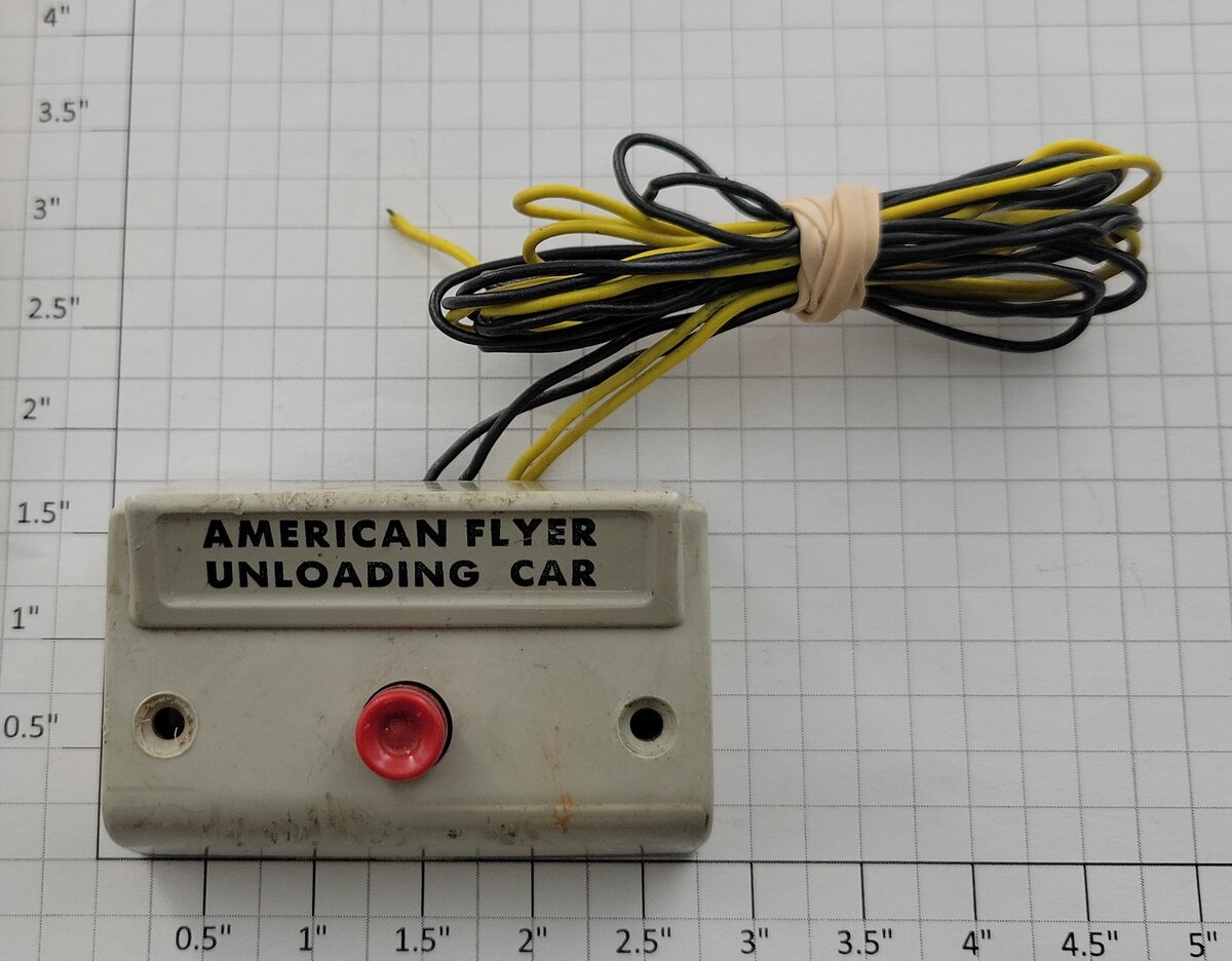 American Flyer XA1096-JXW S Scale White Unloading Car Control Button