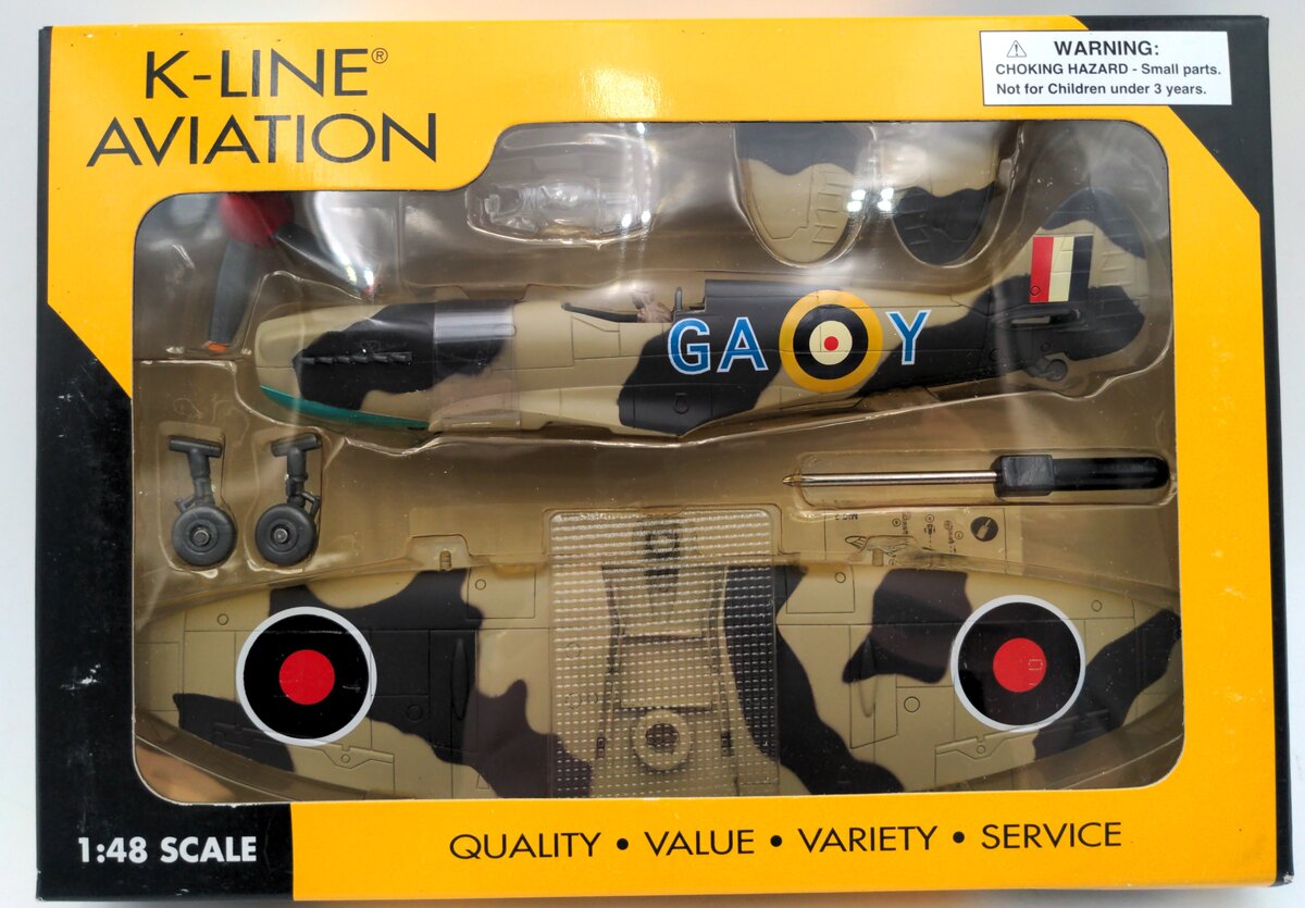 K-Line K40228 1:48 RAF Spitfire Fighter Military Airplane Kit
