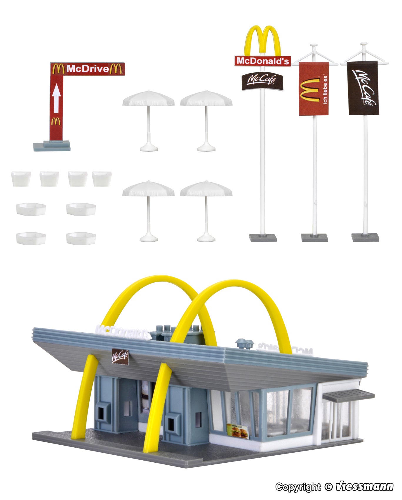Vollmer 47765 N McDonald's Fast Food Restaurant with McDrive Building Kit