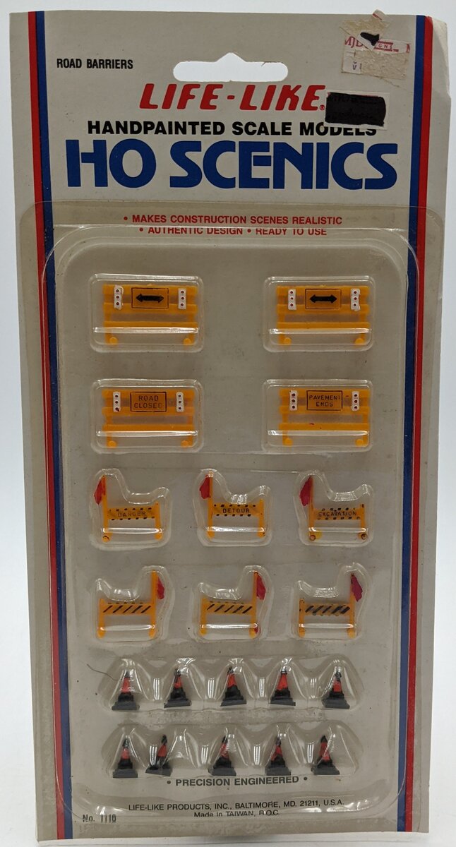 Life Like 1116 HO Scale Scenics Hand Painted Road Barriers