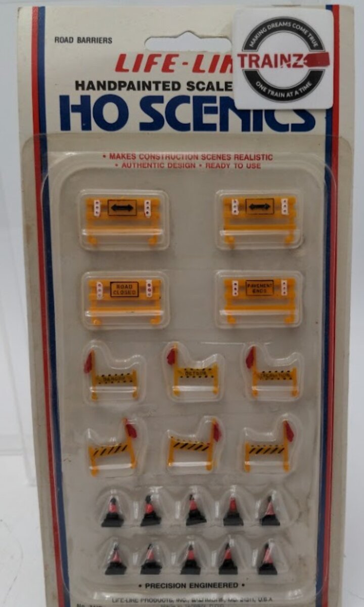 Life Like 1116 HO Scale Scenics Hand Painted Road Barriers