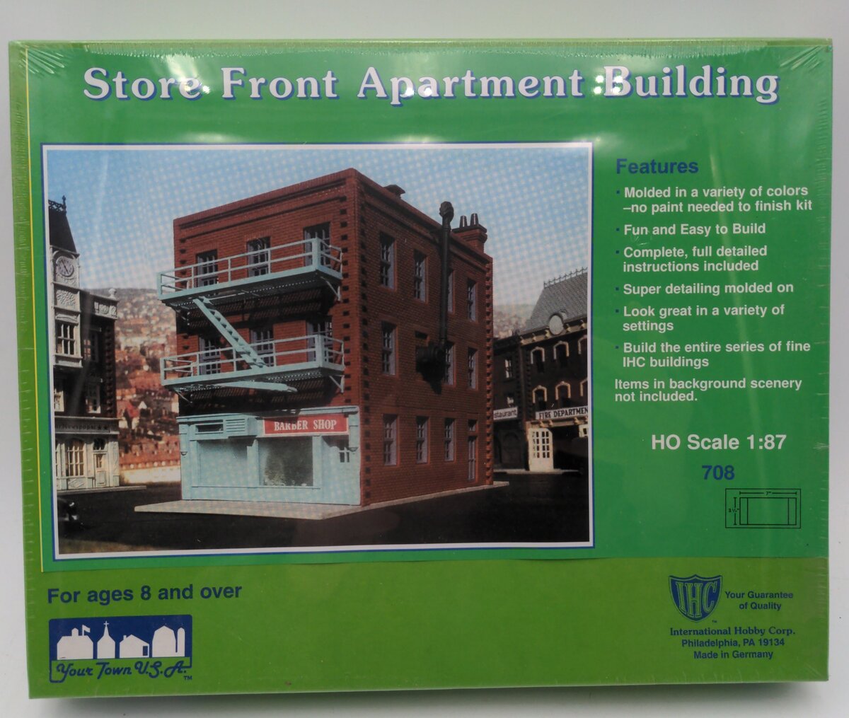 IHC 708 HO Store Front Apartment Building Plastic Kit