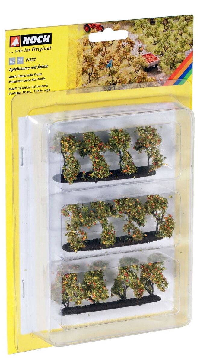 Noch 21532 HO/TT Plantation Trees with Apples (Pack of 12)