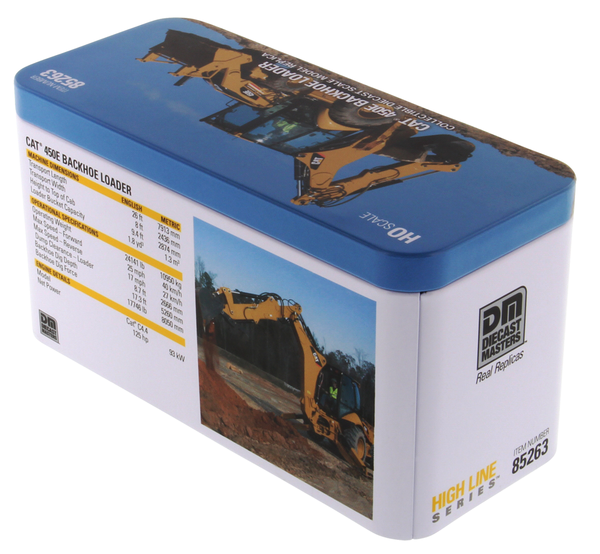 DieCast Masters 85263 1:87 Caterpillar 450E Backhoe Loader Diecast Model