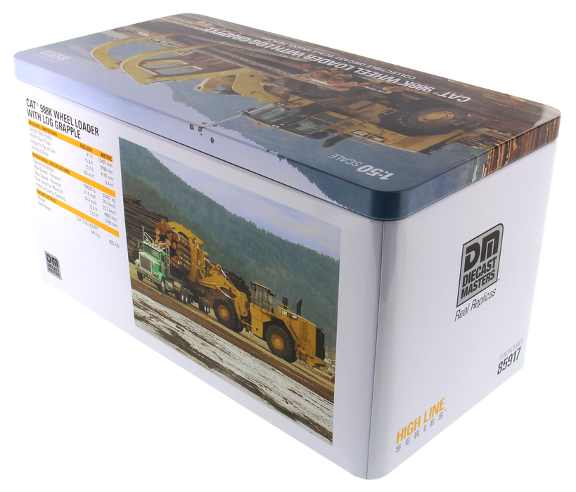DieCast Masters 85917 1:50 Caterpillar 988K High Line Wheel Loader with Grapple