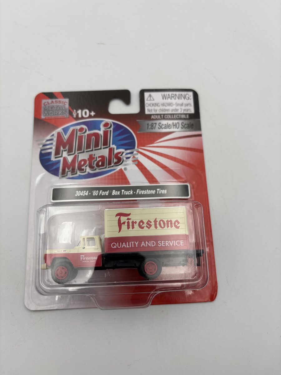 Classic Metal Works 30454 HO Mini Metals Firestone Tires '60 Ford F500 Box Truck