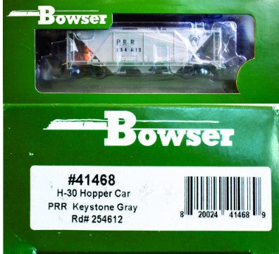 Bowser 41468 HO Pennsylvania Railroad H30 Covered Hopper, Gray #254612