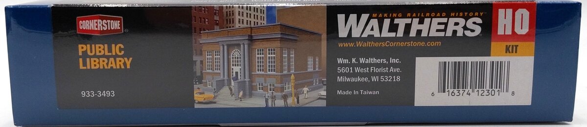 Walthers 933-3493 HO Public Library Building Government Building Kit